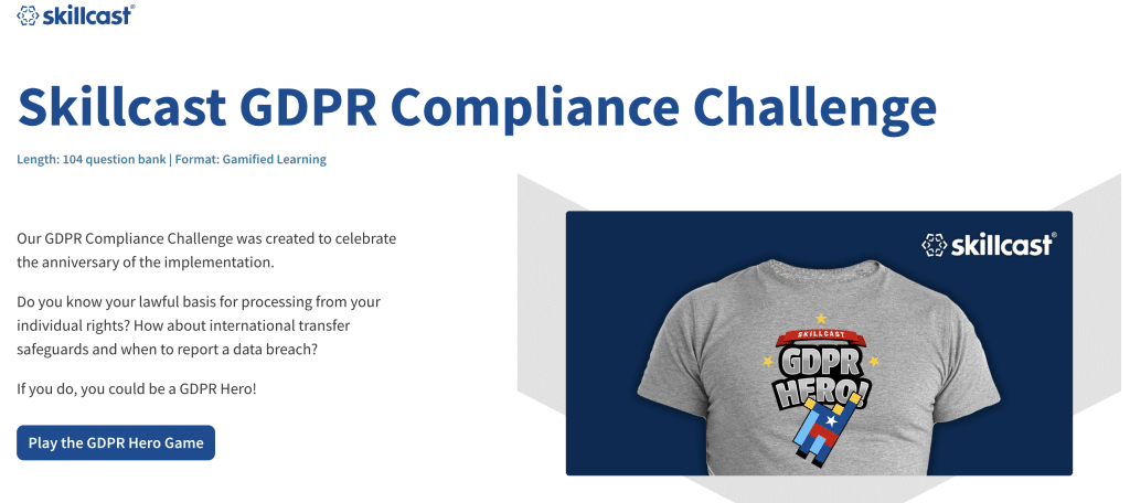 Skillcast GDPR Compliance Challenge